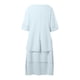 thumbnail image 5 of Vestido informal de manga corta y cuello redondo liso para mujer: doble capa con abertura, corte holgado, para el día a día, fiestas y ocasiones elegantes, 5 of 8