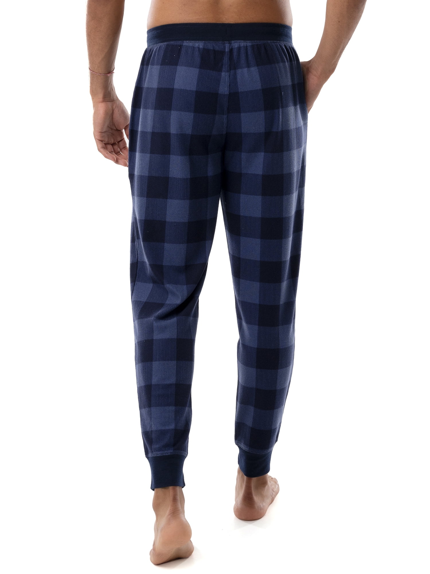 George Jogger Sleep Pants (Men's), Waffle, Blue Checkered