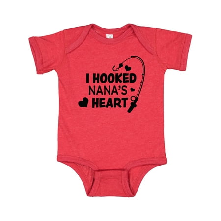 

Inktastic I Hooked Nana s Heart with Fishing Rod Gift Baby Boy or Baby Girl Bodysuit