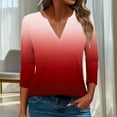 thumbnail image 2 of Trendy Saving Womens Fall Shirts Womens Shirts Women's Tops 3/4 Sleeve Loose Fit Womens Blouses Get it Fast Fashion Gifts, 2 of 6