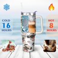 thumbnail image 4 of Pug Dog Gift for Men Women, Dog Lovers Birthday Gifts, 40oz Stainless Steel Tumbler Cup with Handl,Straw, Insulated Travel Coffee Mug, 4 of 6