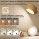 thumbnail image 2 of Lámpara de pared de madera recargable por USB con interruptor, luces de pared de batería inalámbricas para interiores con sensor de movimiento, 2 of 5