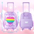 thumbnail image 4 of Equipaje infantil Gxtvo Cute Love Rolling Carry on para niñas, 4 of 7