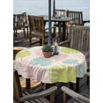 thumbnail image 2 of Outdoor Tablecloth with Umbrella Hole for Patio/Picnic/Party/Camping, Monstera Leaves Waterproof Table Cloth Round Cover Washable, Green Pink Tropical Summer Botanical Rustic (Dia 54"), 2 of 9
