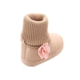 thumbnail image 5 of Newborn Baby Girl Flower Warm Snow Boots Shoes Toddler Soft Sole Booties, 5 of 6