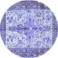 thumbnail image 1 of Ahgly Company Machine Washable Indoor Round Persian Blue Traditional Area Rugs, 4' Round, 1 of 4