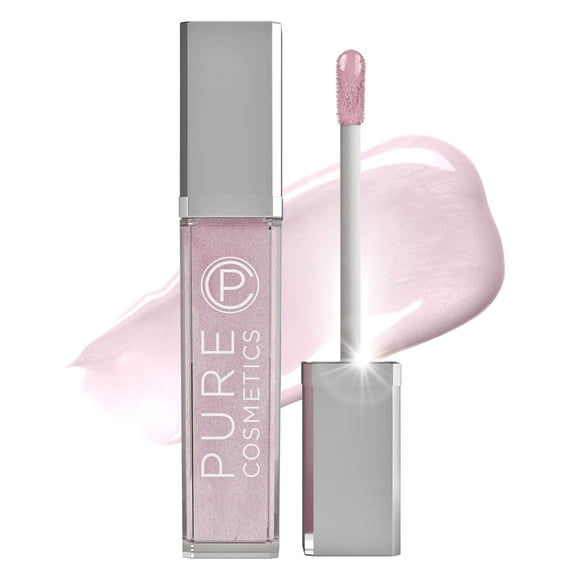 Pure Cosmetics Pure Illumination Brillo de labios - Aplicador con luz LED con espejo lateral - Brillo de labios hidratante e hidratante no pegajoso - Alivia y cura los labios secos agrietados (brillan