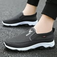 thumbnail image 2 of Men's Breathable On Casual Shoes Lightweight Comfortable Walking Shoes For Daily Wear With Soft Sole And Design 7.5 Grey, 2 of 7