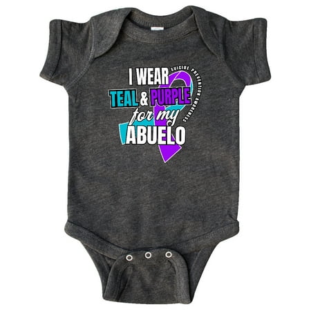 

Inktastic Suicide Prevention I Wear Teal and Purple for My Abuelo Gift Baby Boy or Baby Girl Bodysuit
