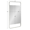 thumbnail image 6 of Kate and Laurel Nobles Radius Corner Framed Mirror, Silver 20x36, 6 of 9
