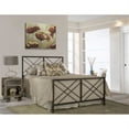 thumbnail image 6 of Bowery Hill Industrial King Metal Bed Rail Included in Mahogany, 6 of 6