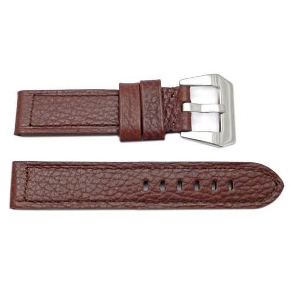 Genuine Textured Leather Thick Panerai 20mm Dark Brown Watch Band