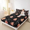 thumbnail image 4 of Erosebridal Cute Capybara Kids Bed Sheets, Astrology Stars Sky King Sheets, 4 Pieces, 4 of 5