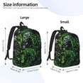thumbnail image 3 of Lsque Lush Foliage Green Plant Pattern Canvas Daypack, Durable Backpack, High-quality Versatile Backpack,Vintage Compact Backpack-Medium, 3 of 6