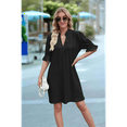 thumbnail image 6 of V Neck Casual Shift Dress Black L, 6 of 9