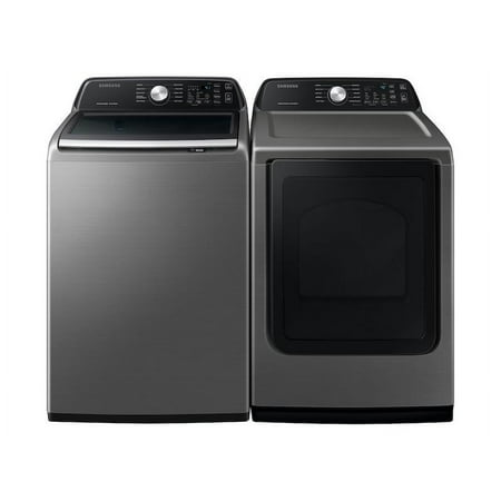 Samsung - 4.4 cu. ft. Top Load Washer with ActiveWave Agitator and Active WaterJet - Platinum