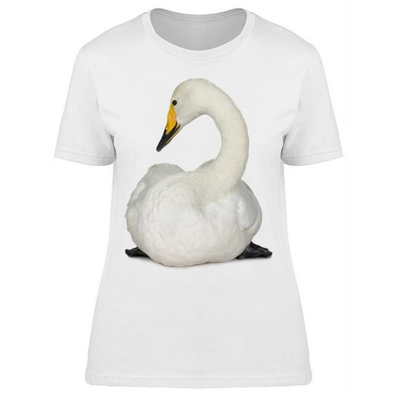 Adorable Whooper Swan Sitting T-Shirt Women -Image by Shutterstock, Female x-Large