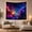 Exploding Star, variant on Golden Crescent Moon in Swirling Nebula Clouds, Dreamy Fantasy for Space Lovers, Celestial Wall Art, Housewarming Gift, Tapestry Wall Hanging for Bedroom and Dorm