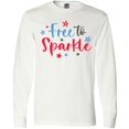 thumbnail image 3 of Inktastic 4th of July Free to Sparkle in Red White and Blue Long Sleeve T-Shirt, 3 of 5