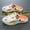 White Orange, variant on Color Gradient Thick Sole Unisex Clogs, Summer EVA 2-in-1 Non-slip Slides, Trendy Closed-toe Outdoor Beach Shoes