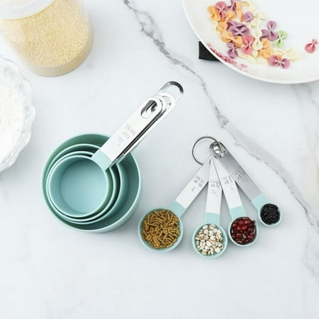 

Norbi Household Kitchen Plastic Measuring Spoon And Measuring Cup 8-Piece Set