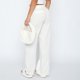 thumbnail image 5 of Pantalones casuales con cierre de cremallera Estilo básico Traje diario elástico para mujer Kuymtek Blanco T XL para Mujer, 5 of 6