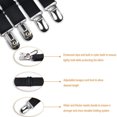 thumbnail image 2 of Bed Sheet Fasteners, 4pcs Adjustable Sheet Straps Heavy Duty Bed Sheet Grippers Suspenders for Mattresses Fitted Sheets Flat Sheets, Black, 2 of 7
