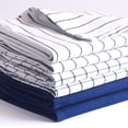 thumbnail image 2 of Cotton Dish Towels For Kitchen Drying - Highly Absorbent Wide Navy Blue Striped Plaid Tea Towels - 18"X28" Set Of 6 Farmhouse Linen Dishtowels In Bulk - Pano De Prato Para Cozinha - T Towles Towls, 2 of 3