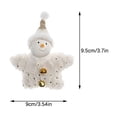 thumbnail image 3 of Qocolhg Christmas Creative White Plush Five Pointed Star Bell Doll Decorations Christmas Tree Small Pendant Christmas Decorations Indoor, Christmas Ornaments Clearance, Christmas Gifts For Kids, 3 of 4