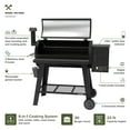 thumbnail image 2 of Oakford 930 Wood Pellet Grill with 930 SQ In Cooking Area, Steel Wire Grates, I-Site View Indicator, Heavy Duty Pellet Smoker Grill with Bluetooth Connectivity - 910-0509, 2 of 12