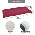 thumbnail image 3 of Haosy Burgundy Bathroom Rugs Non Slip Absorbent Soft Plush Quick Dry Bath Mat, 39"x20", 3 of 8