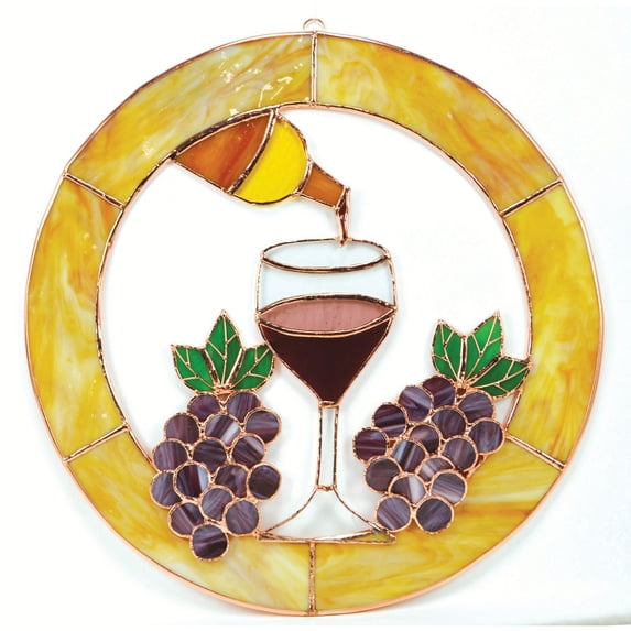 Gift Essentials Final Drop of Wine Circle Window Panel