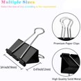 thumbnail image 2 of GHSDFBB Binder Clips with Plastic Box, Black, 108 Count, 2 of 6