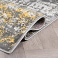 thumbnail image 6 of World Rug Gallery Geneva Contemporary Distressed Absract Area Rug - Yellow 5'x7', 6 of 10