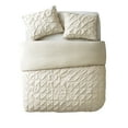 thumbnail image 4 of VCNY Home Madison 3-Piece Taupe Pintuck Polyester Duvet Cover Set, Queen, 4 of 4