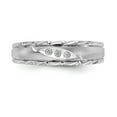 thumbnail image 4 of Solid 14k White Gold Engagement Trio Men's Wedding Band Ring Size 12 (.03 cttw.), 4 of 8