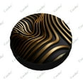 thumbnail image 4 of Abstract Luxury Golden Line Pattern Polyester Universal Spare Wheel Tire Cover Wheel Covers for Trailer RV SUV Truck Camper, 4 of 4
