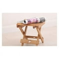 thumbnail image 3 of Bamboo Folding Stool Small Portable Bench Shower Stool Suitable for Bathroom Sauna Spa Height 31.5cm, 3 of 5