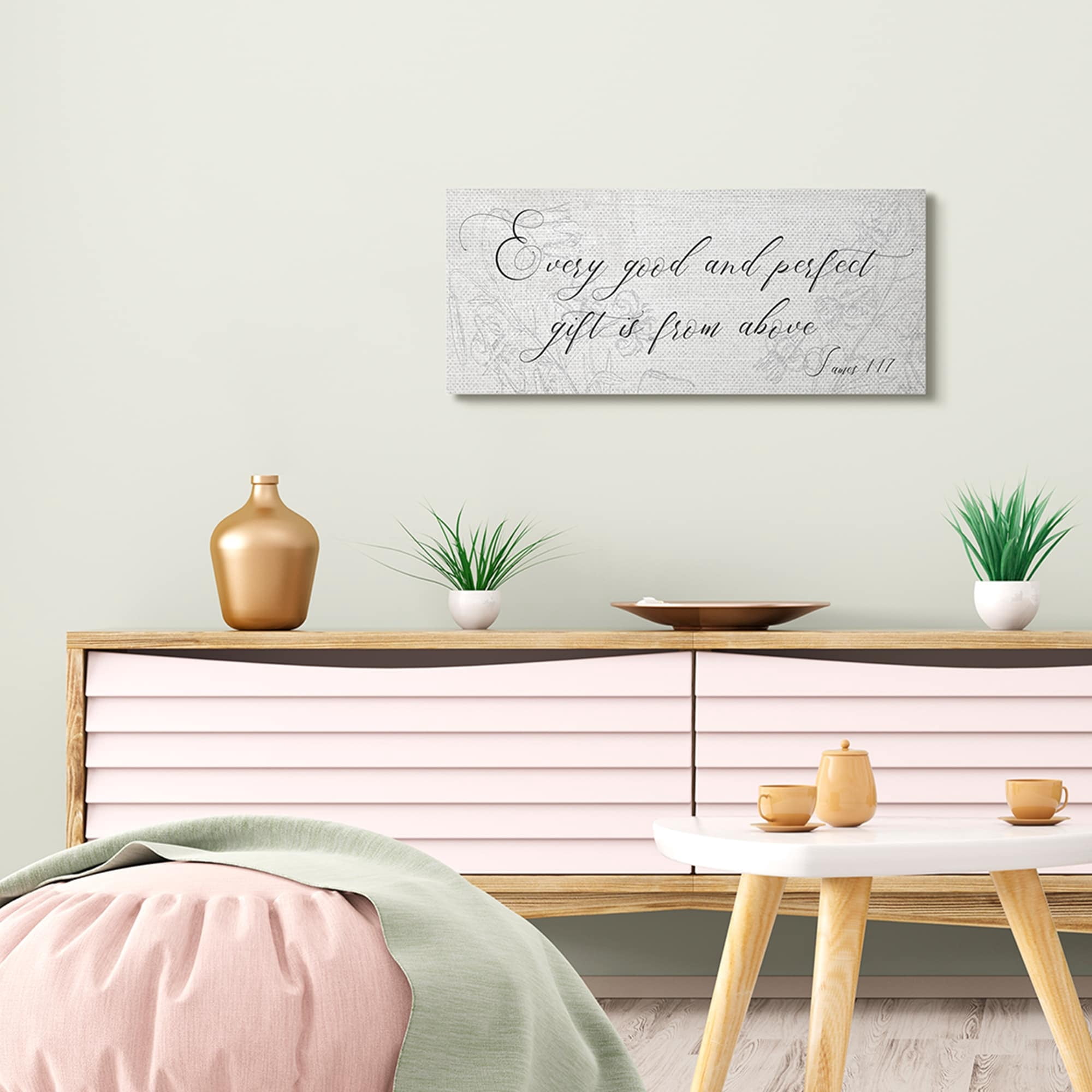 Stupell Industries Good and Perfect Gift From Above Proverbs James 1:17,13 x 30,Designed by Daphne Polselli