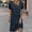 Dark Gray, variant on Sakmal Semi Formal Summer Dresses for Women 2025 Mini Shirt Dress Graduation Short Sleeve Dresses
