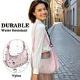 thumbnail image 2 of Lightweight Hobo Bag with Daisy Floral Design Adjustable Strap Smooth Zipper Nylon Material Suitable for Daily Use and Outdoor Activities, 2 of 5