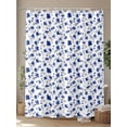 thumbnail image 4 of Shower Curtain Blue Flowers Leaf Shower Curtains for Bathroom, Waterproof Polyester Shower Curtain Set with Hooks, Extra Long 72" x 78" Wildflowers Simple Style, 4 of 6