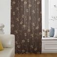 thumbnail image 6 of Brown Floral Sheer Curtains 96 Inches Long, Vintage Spring Botanical Flowers Light Filering Curtains, Privacy Drapes Simi Floor to Veiling Curtain for Living Room Bedroom Large Window Treatment, 6 of 9