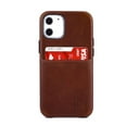 thumbnail image 2 of Dockem Card Case for iPhone 12 mini; Built-in Metal Plate, 1 Lay-Flat Credit Card Slot, Genuine Leather, Vituosa M1, Brown, 2 of 9