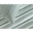 thumbnail image 4 of Ambesonne Modern Quilted Bedspread Set 3 Pcs, Thin and Bold Stipes, King Size, Pale Sage Green White, 4 of 5