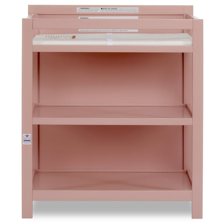 Dream On Me Synergy Convertible Baby Crib and Changer in Dusty Pink with Detachable Changing Table Walmart