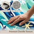 thumbnail image 6 of ODIKA 8'x10' Washable Area Rug Durable, Non-Slip Bathroom Ocean Wave Nautical Whale Starfish Beachy Accessories for Living Room, Under Sectional, Family, 6 of 7