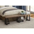 thumbnail image 3 of Alpine Furniture Prairie Wood Dining Bench with Rustic Elegance, Natural-Black (Set of 1), 3 of 4