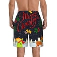 thumbnail image 3 of Naloa Merry Christmas Elk Men's Beach Shorts, Surfing shorts, Swim trunks, Quick Dry Swim Trunks for Surfing Beach Fun - Small, 3 of 9