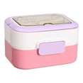 thumbnail image 2 of Travel Food Containers Mens Lunchbox, Plastic Bento Box Adult Lunchbox with Utensils Teacher Lunchbox Men's Lunchbox Containers for Lunch, Pink, 2 of 9